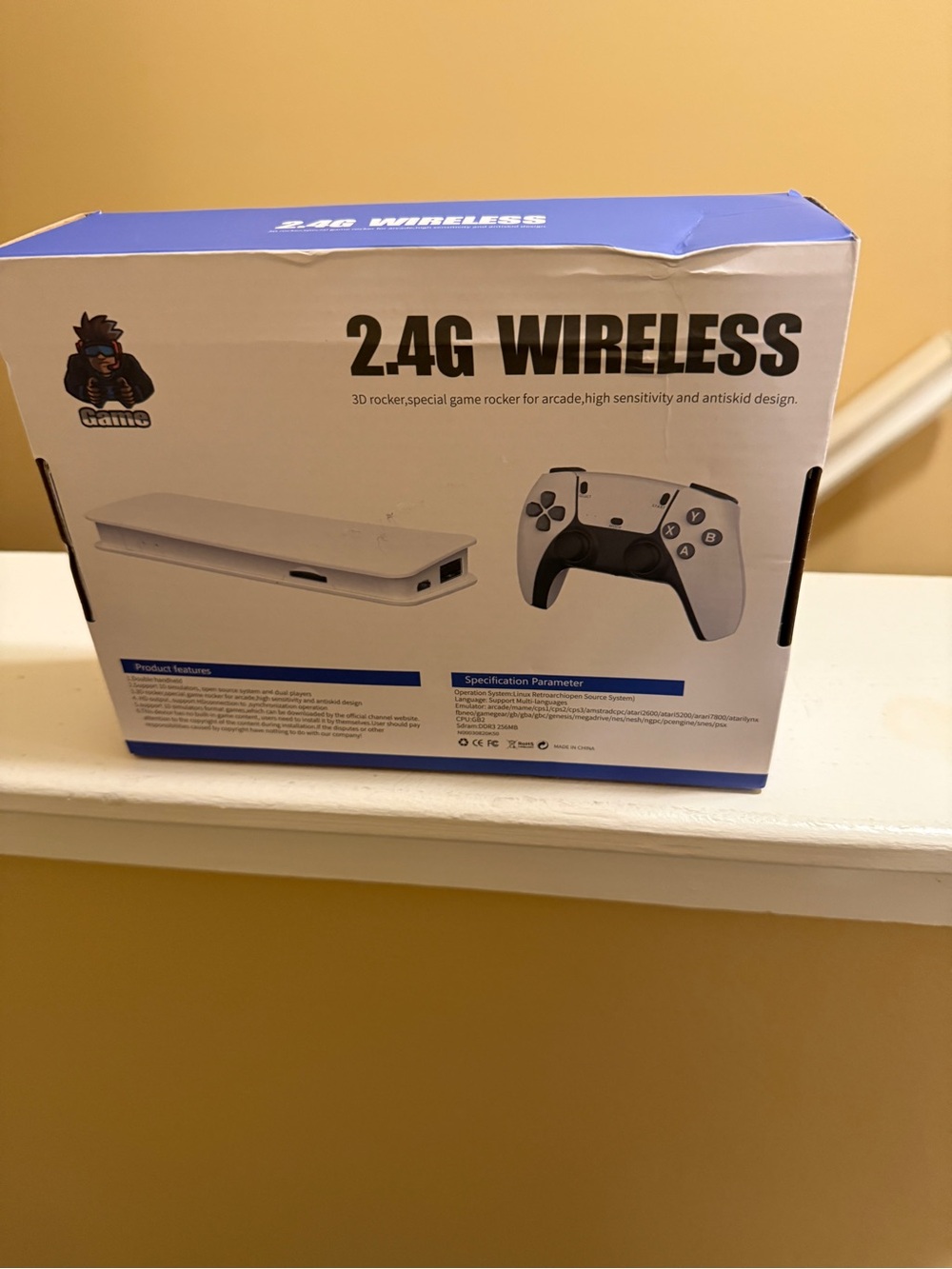 2.4G Wireless White Gaming Controller and Receiver